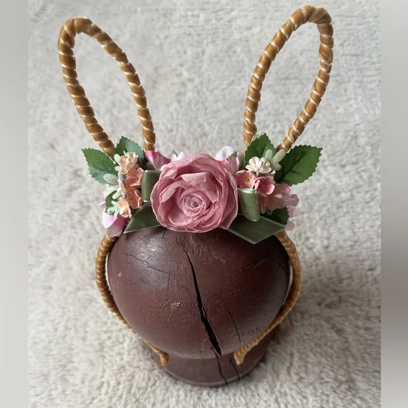 English Rose Garden Velvet Bunny Ear Headband